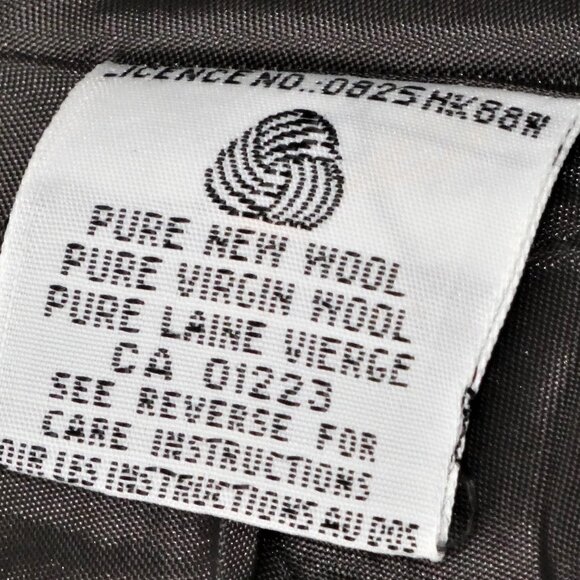 Vintage Ports International Pure New Wool Grey/ Burgundy Tweed Blazer Size S - Picture 10 of 12